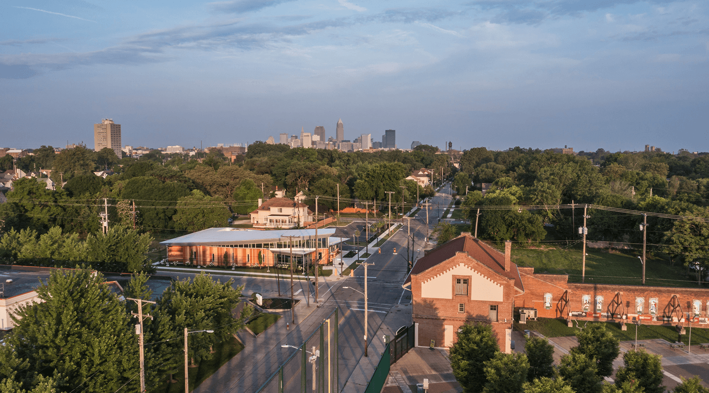 Aerial view of Hough neighborhood
